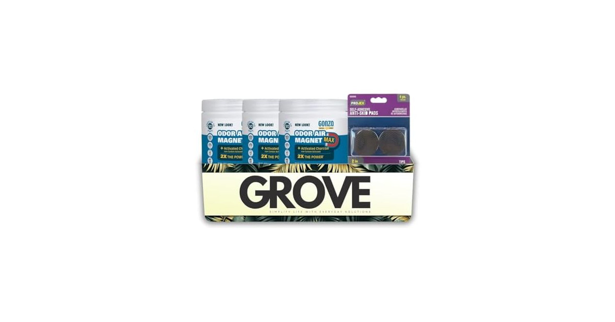 GROVE 3x Gonzo Natural Magic Fresh Scent Odor Air