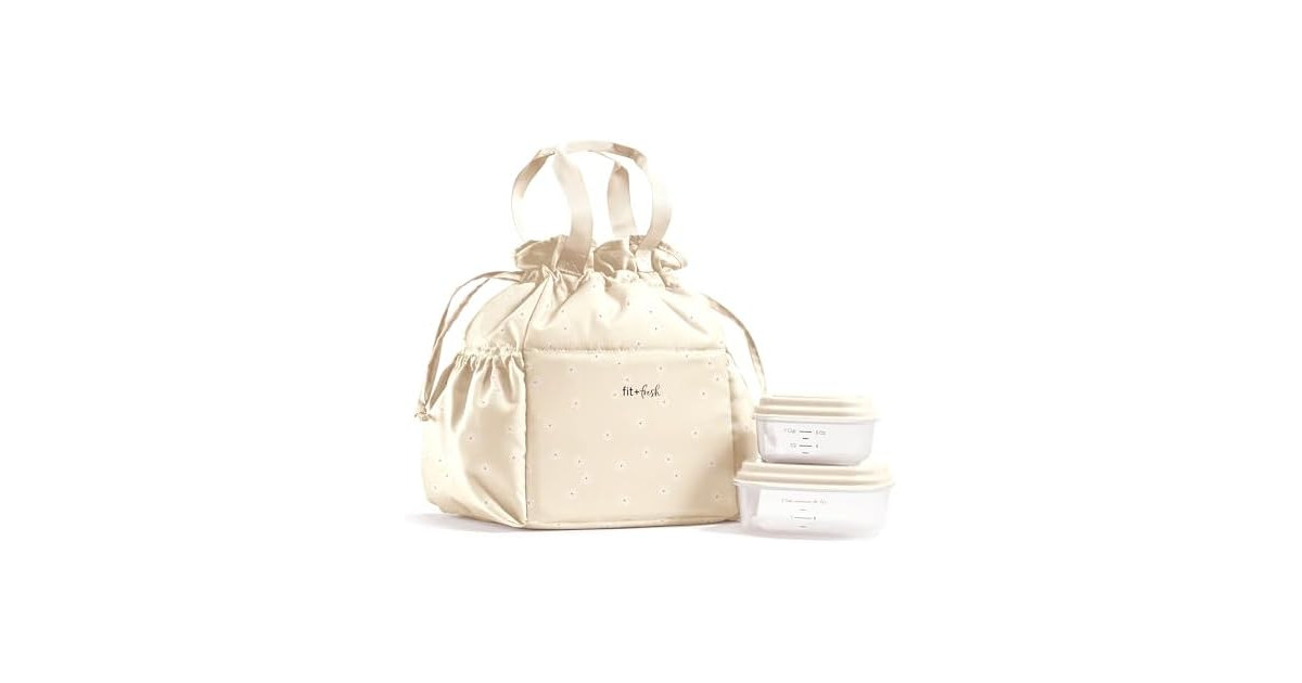 Fit & Fresh Lunch Bag for Women Ivory Daisies