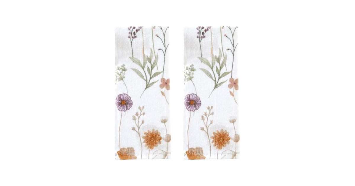 SKL Home Somerset Hand Towel Set-2p, White