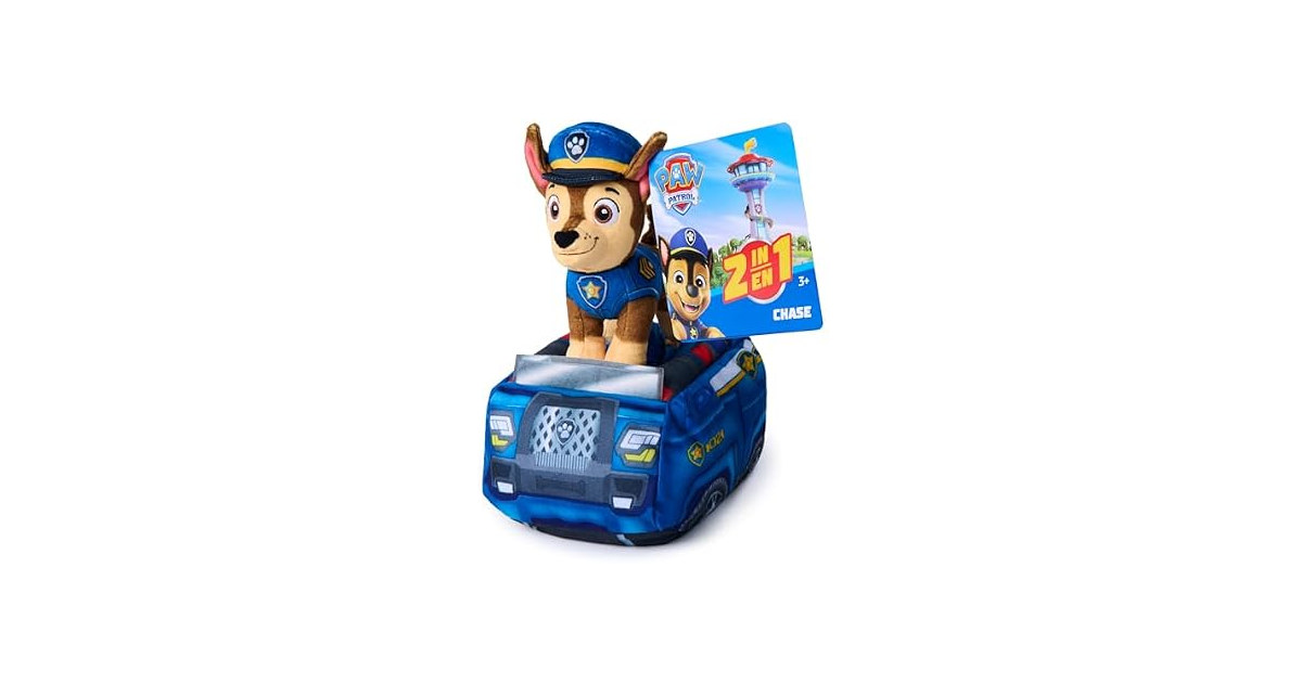 Paw Patrol Paw Patrol Chase 2-in-1 Vehicle Plush, 6