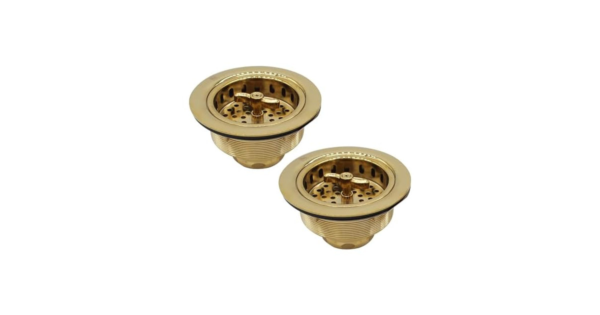 Westbrass Wing Nut Sink Strainer 2-Pack