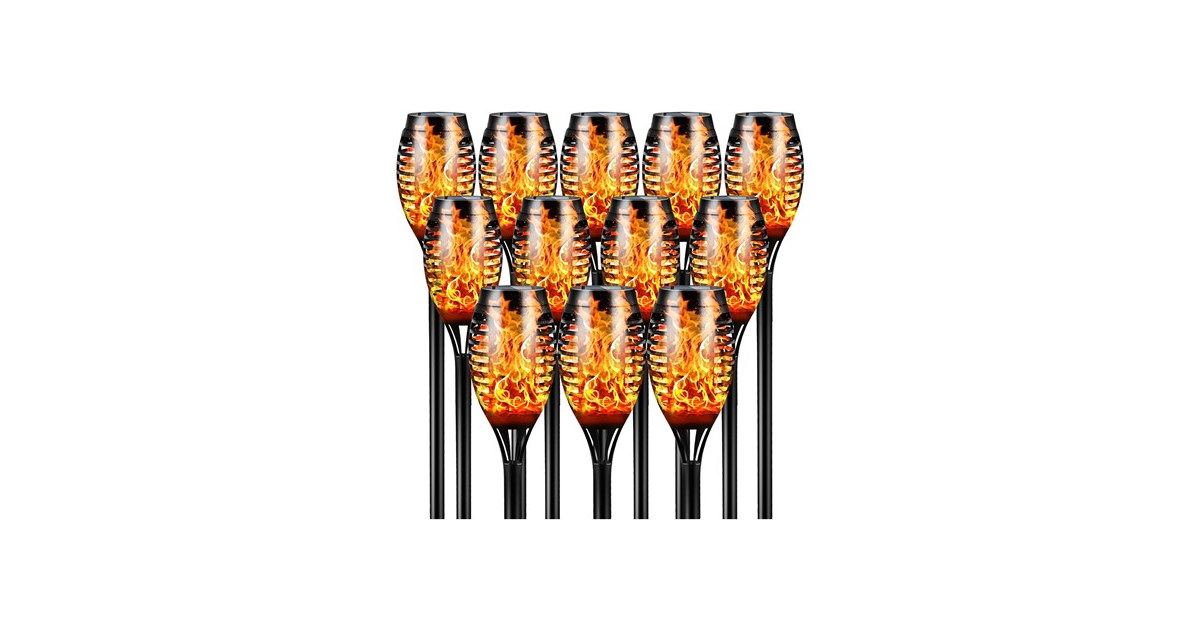 Hakol 12 LED Solar Tiki Torches