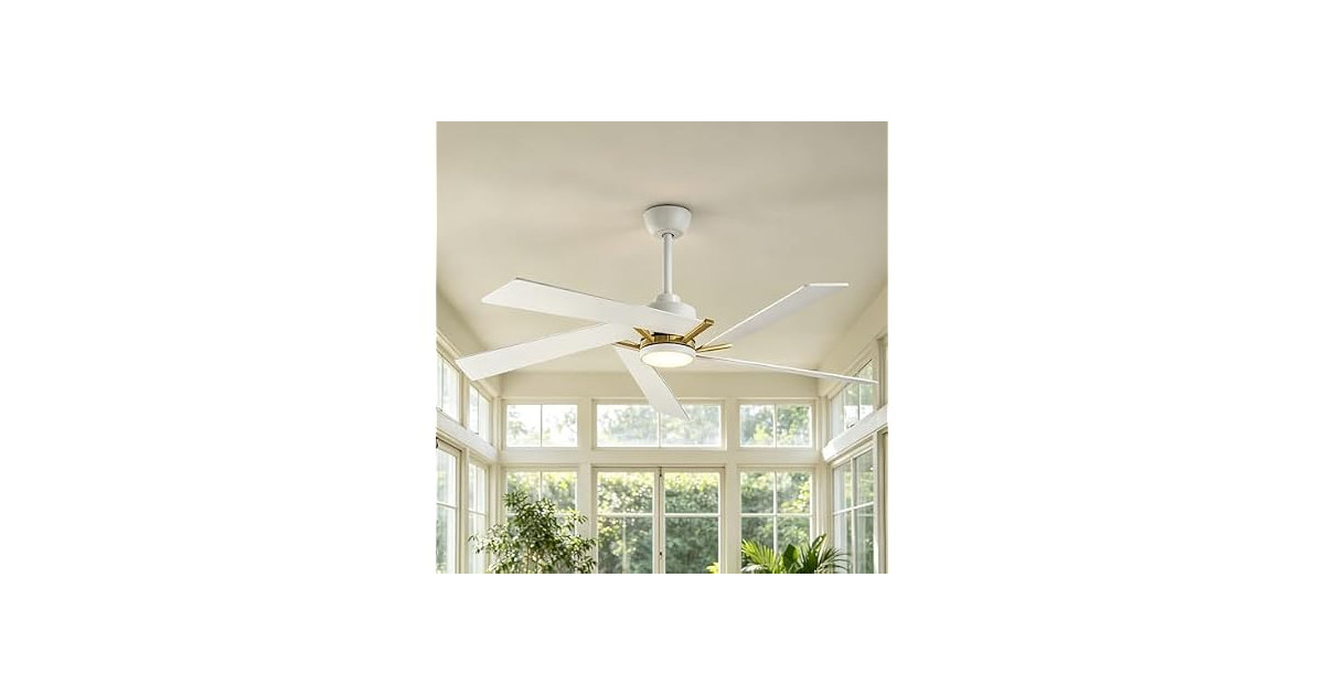 Parrot Uncle 60 Inch White Ceiling Fan