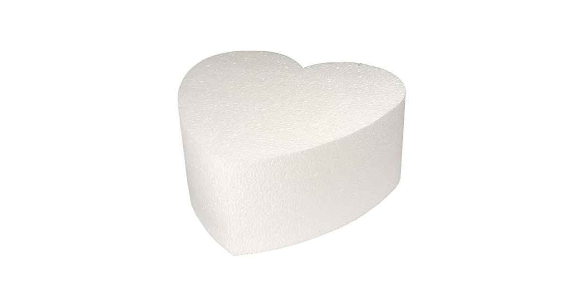 Taylor Foam Heart Cake Dummy, Styrene,
