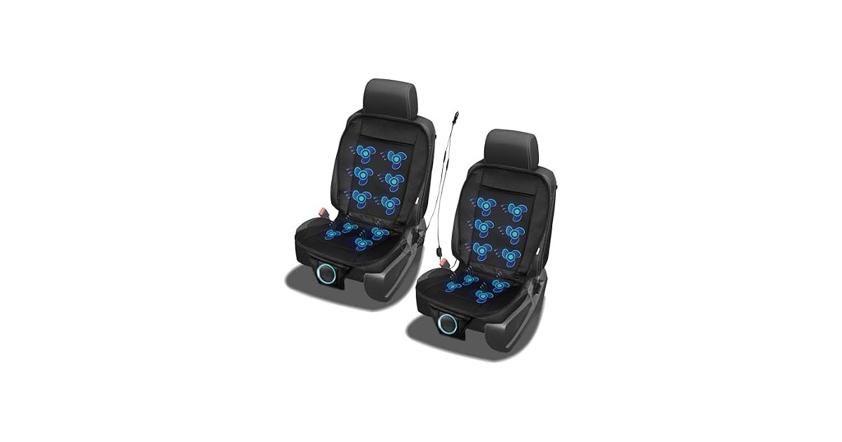Zone Tech SE0099 12V Car Seat Cooling Cover 2-Pack