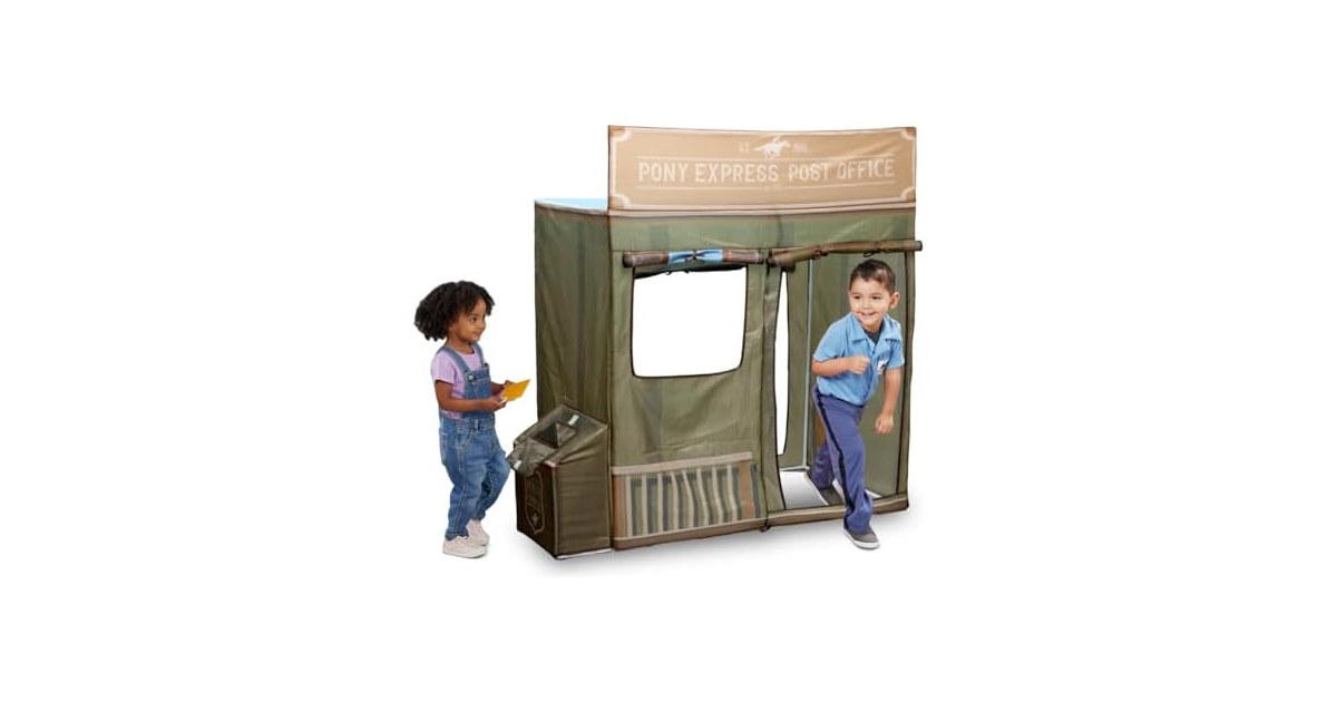 Kid Trax USPS Post Office Pony Express Pretend Play Kids Pop Up Tent