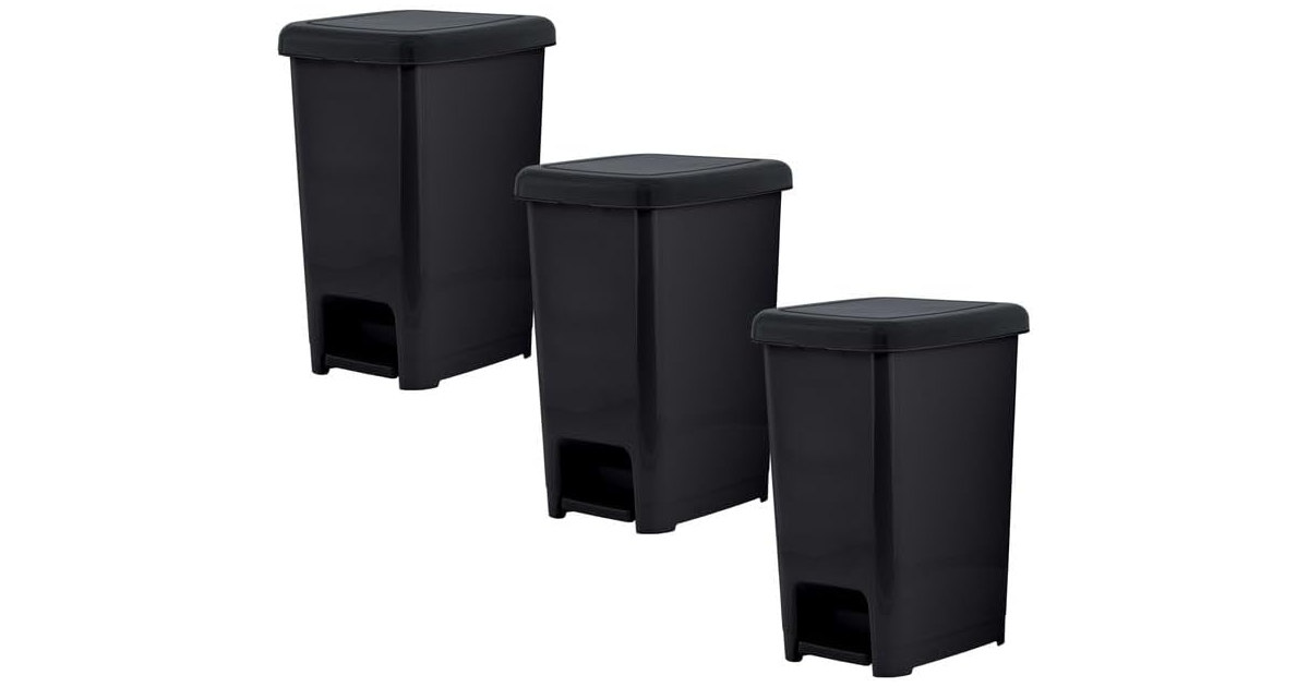 Superio Slim Trash Can with Foot Pedal – 2.5 Gallon
