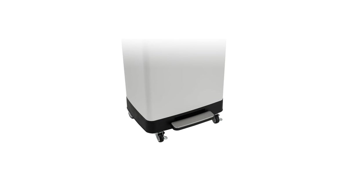 PrecisionAuto 60L / 16 Gal Stainless Steel Trash Can White