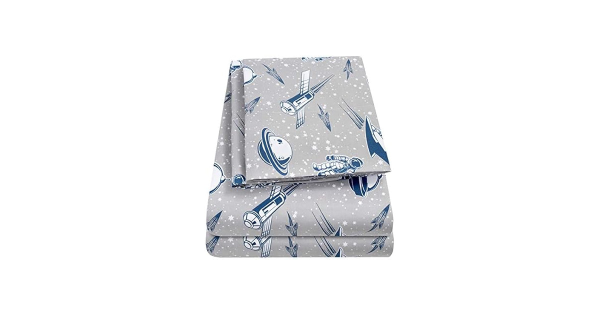 Kids Rocket Astronaut Printed Sheet Set