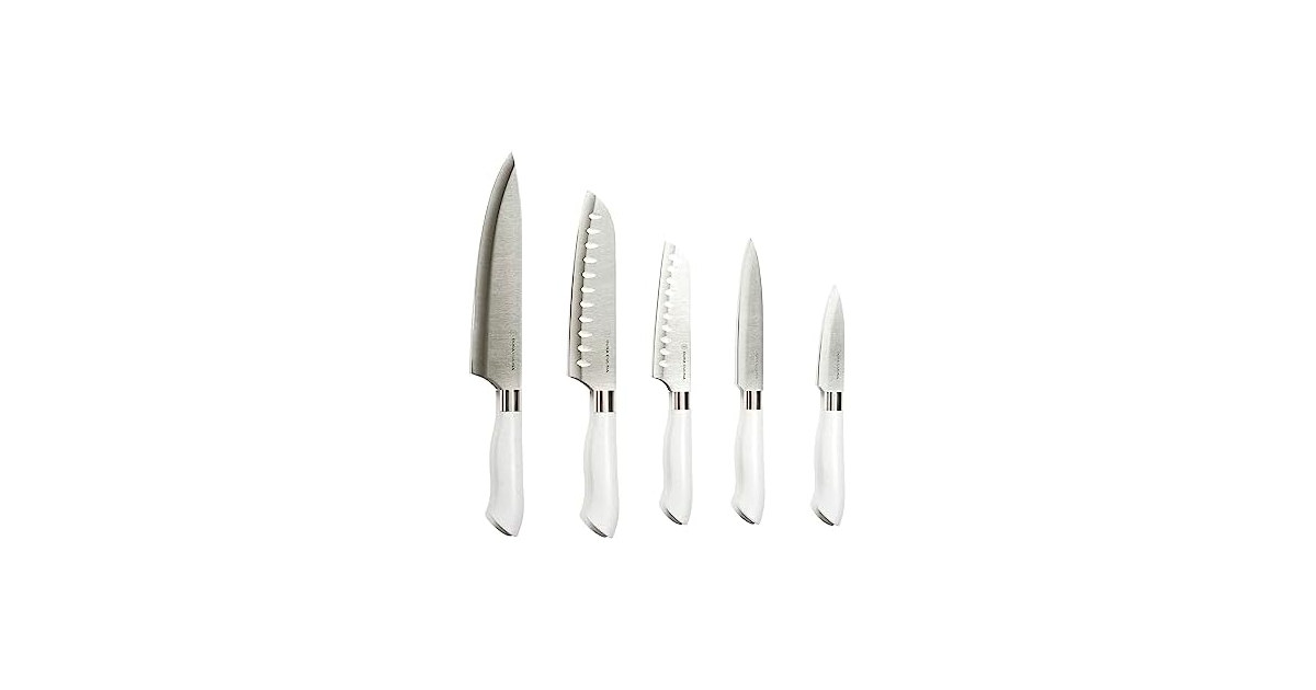 Eco-Friendly 5Pc Kitchen Knife Set w/ Sheaths