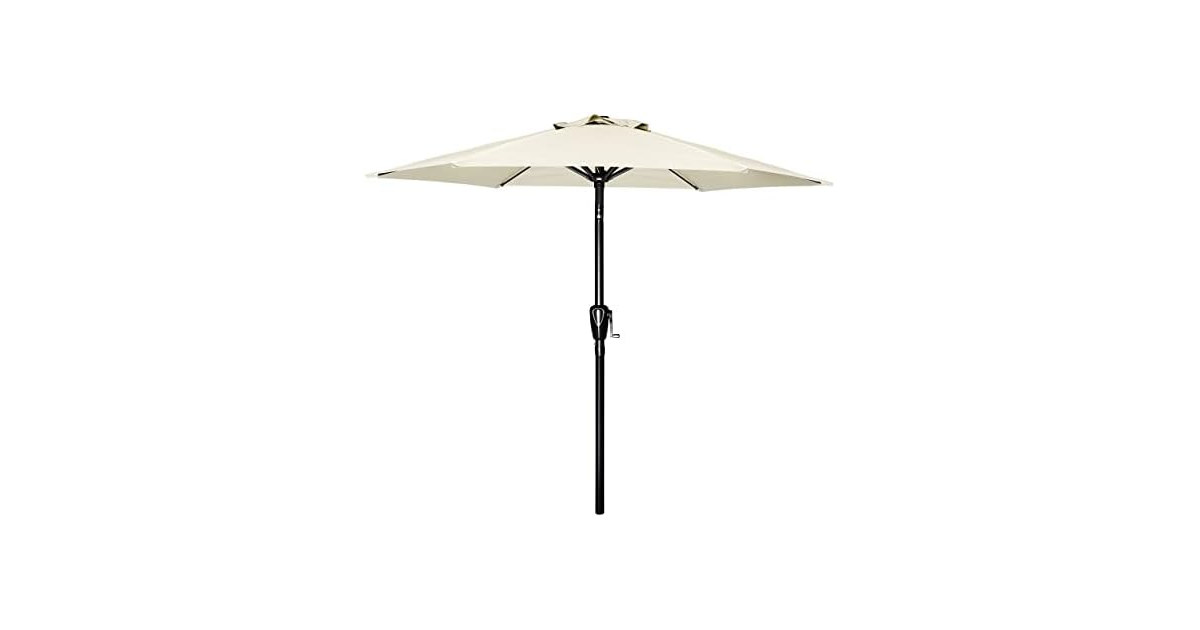 Simple Deluxe 7.5ft Patio Umbrella White