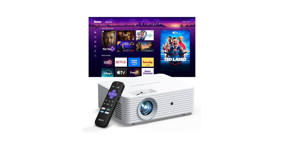 ELEPHAS Roku TV Smart Projector
