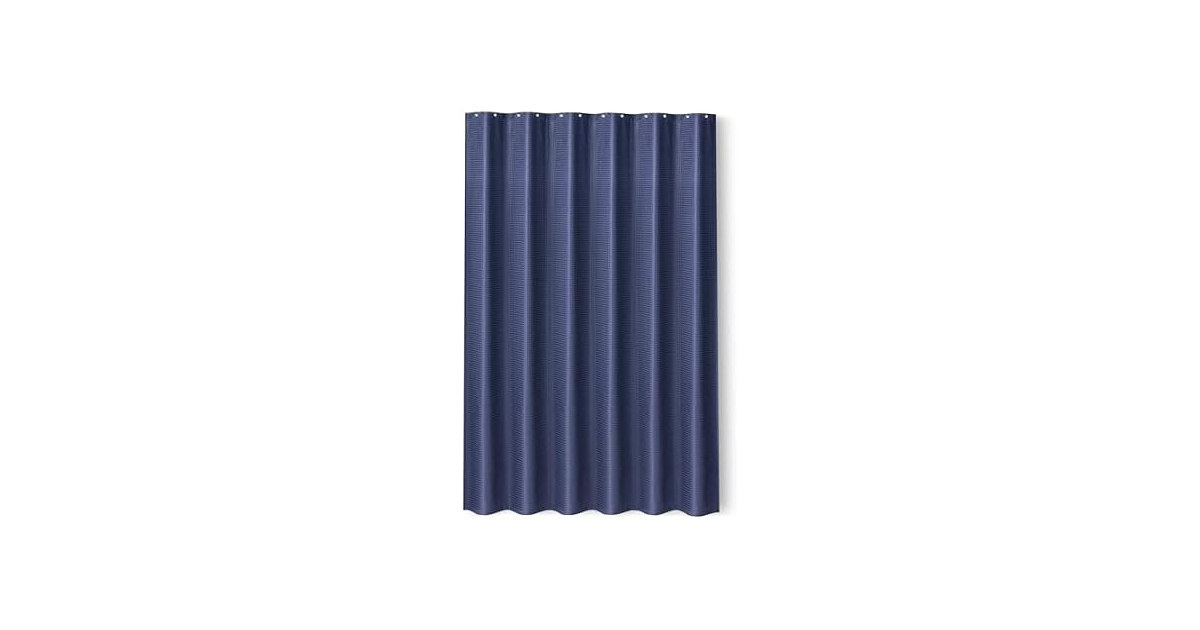 Amazon Basics Shower Curtain, Modern Waffle Texture