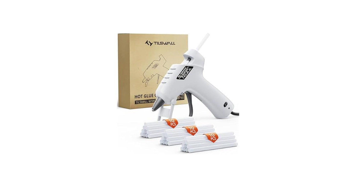 TILSWALL W105 Tilswall Hot Glue Gun White
