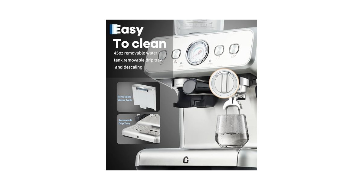 MOVECOM 20 Bar Espresso Machine with Built-in Grinder
