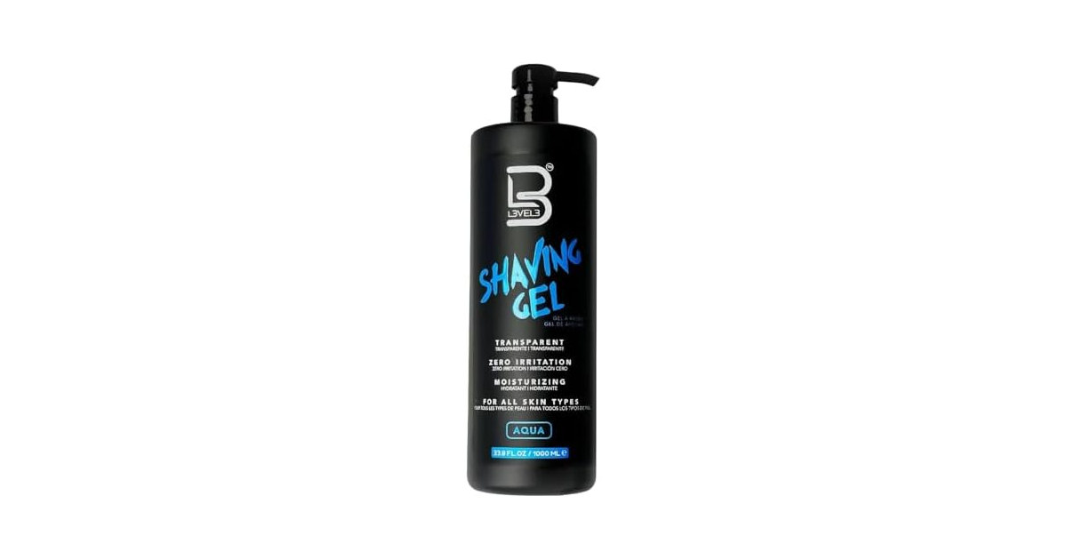 Level 3 Transparent Shaving Gel, Aqua, 33.8 oz