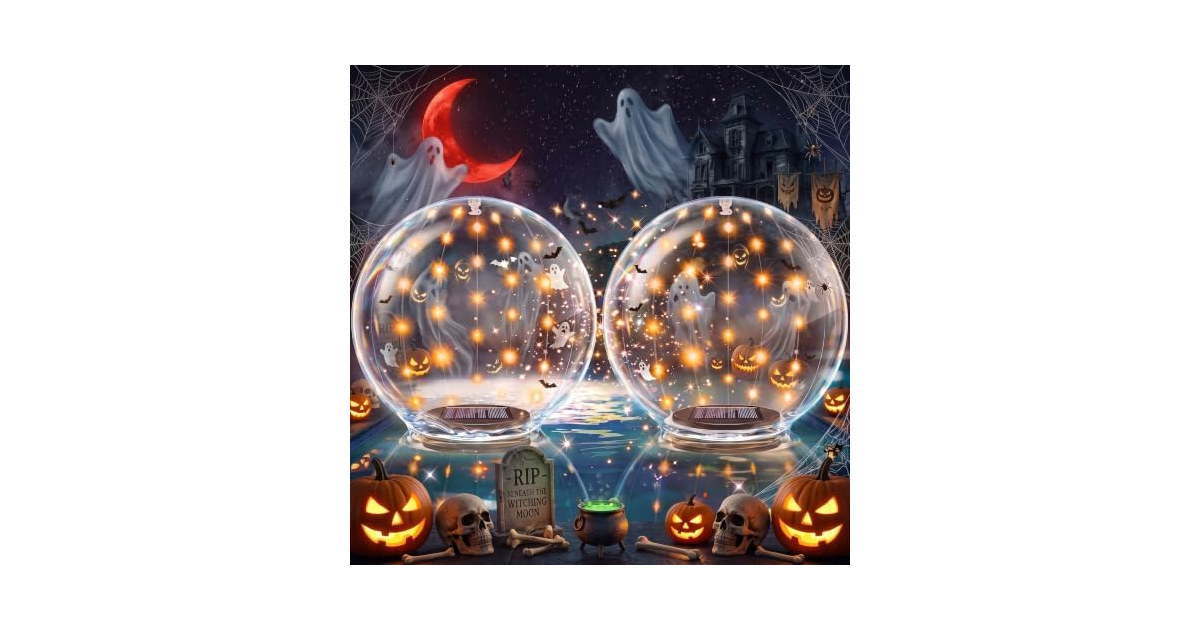 BITIWEND 2-Pack Solar Pool Lights 14in