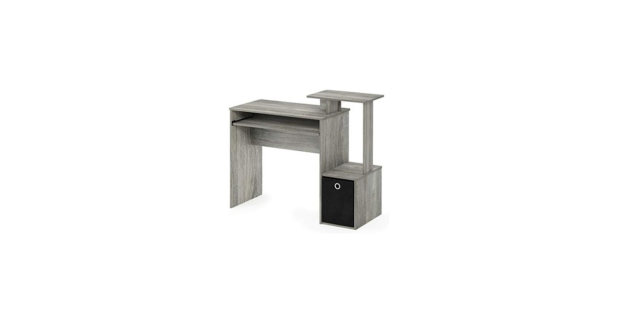 Furinno Econ Writing Desk, Fr Oak Grey