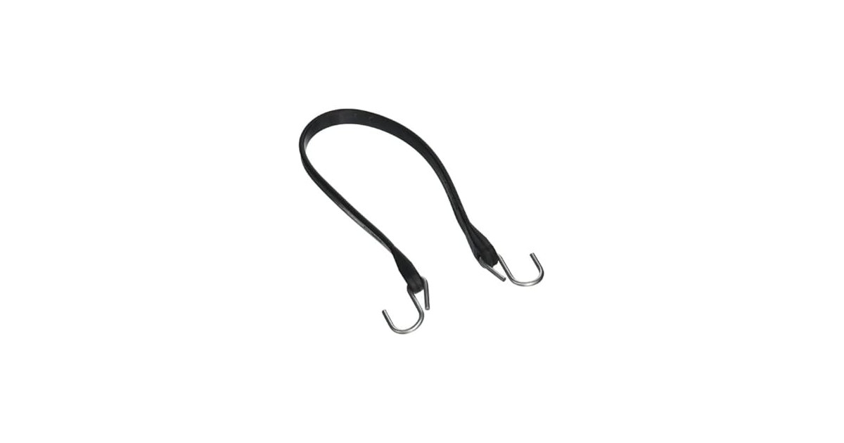 Tarp Strap,21" Black Rubber