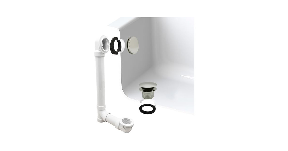 Westbrass 14in Waste Overflow Tip-Toe PN
