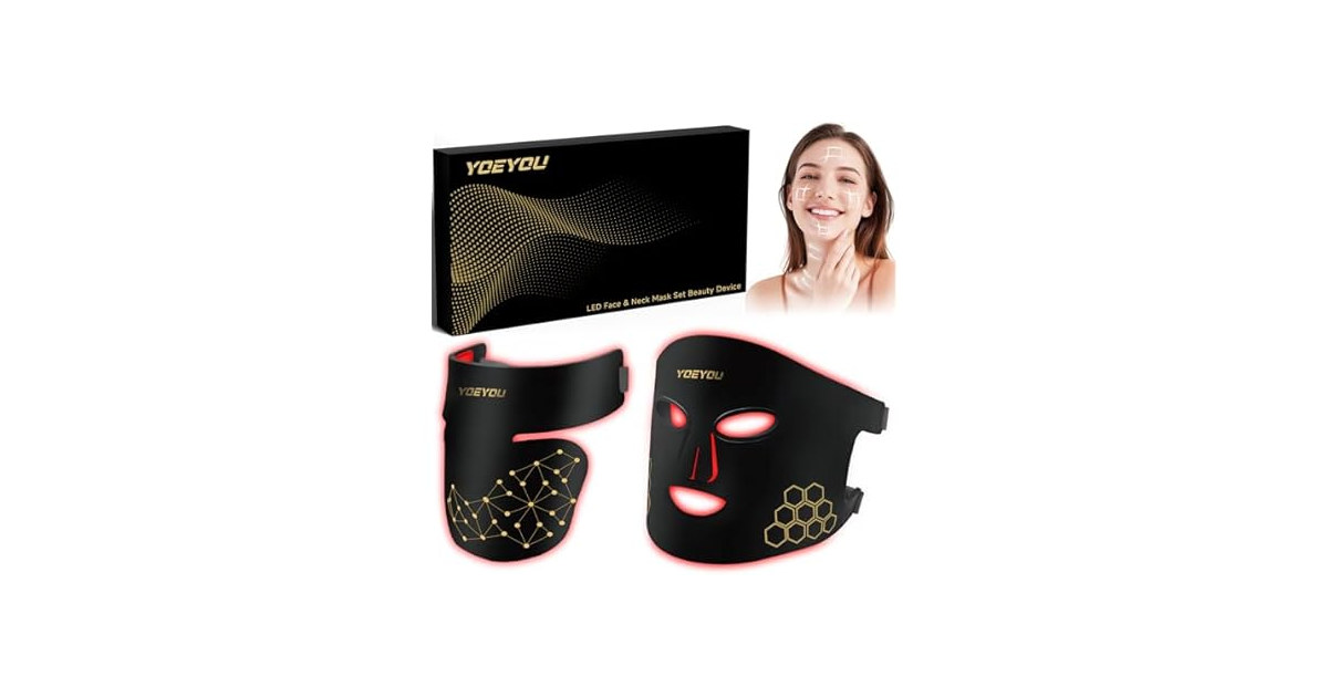 YOEYOU Red Light Therapy for Face, Black