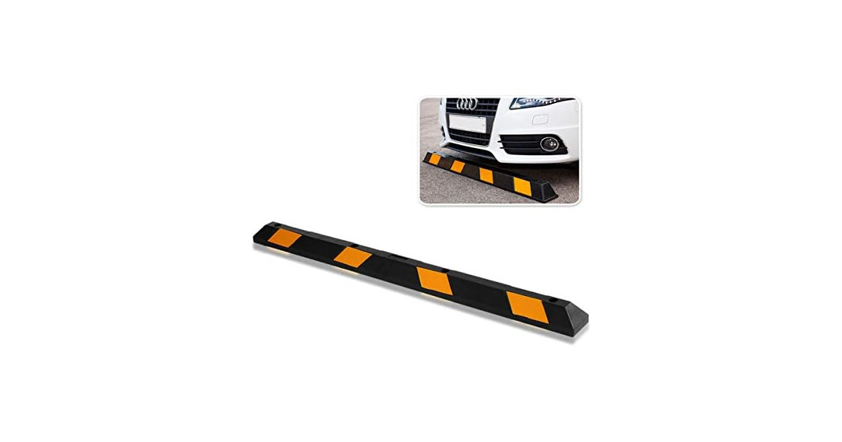 Zone Tech TS0008 Heavy Duty Rubber Parking Curb – 72”
