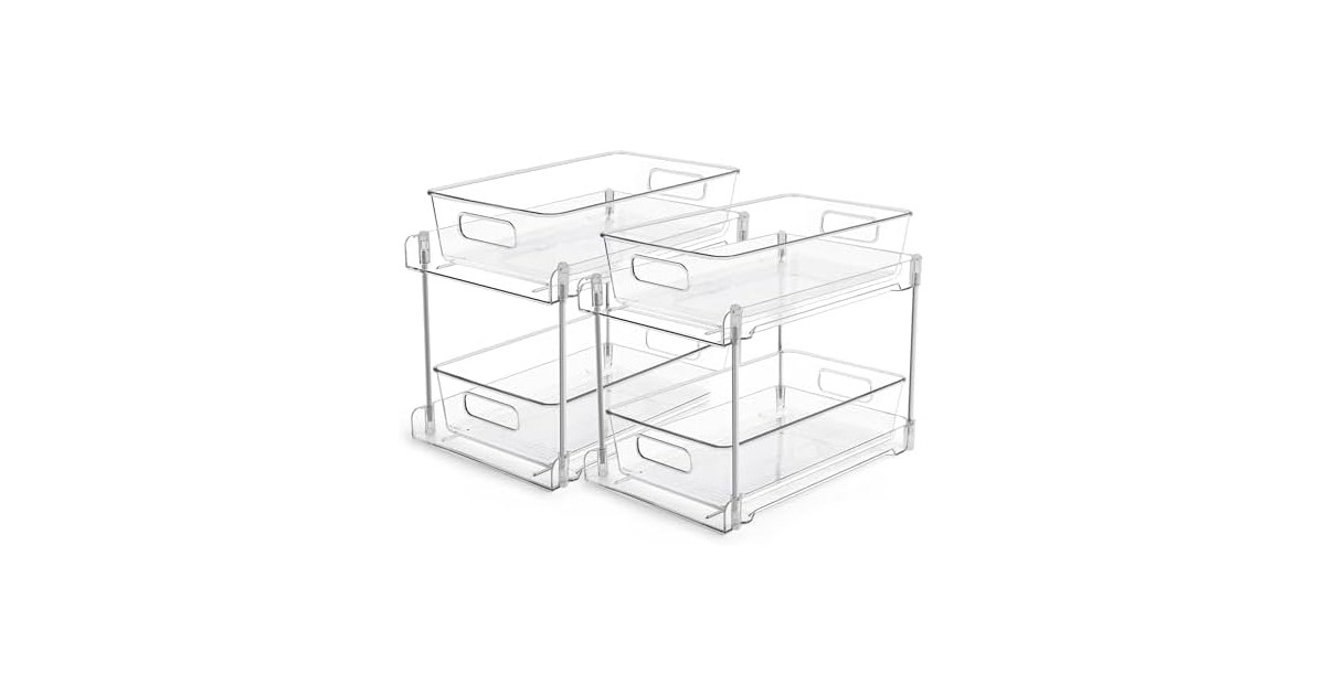 Vtopmart 2 Pack Bathroom Under Sink Organizer