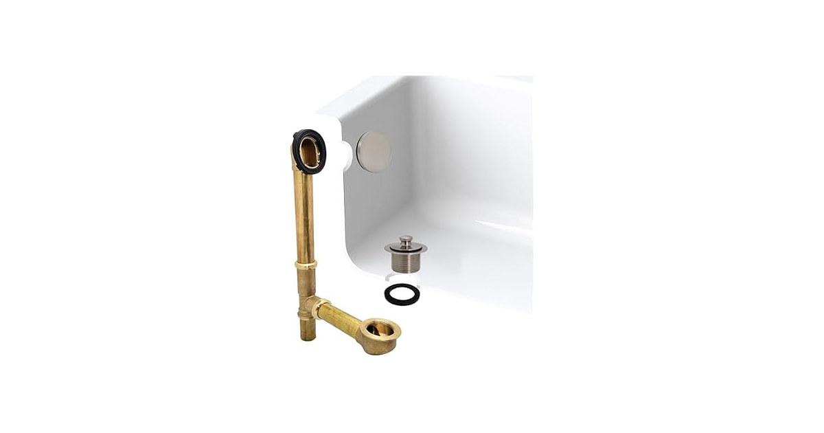 Westbrass A321H-07 14" Brass Bath Waste & Overflow Assembly