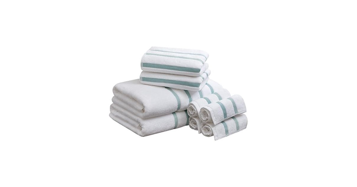 Comfort Spaces Zero Twist Bath Towel Set Cotton 8Pc