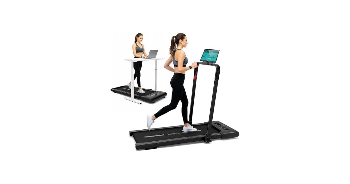 SereneLife Foldable Treadmill and Walking Pad