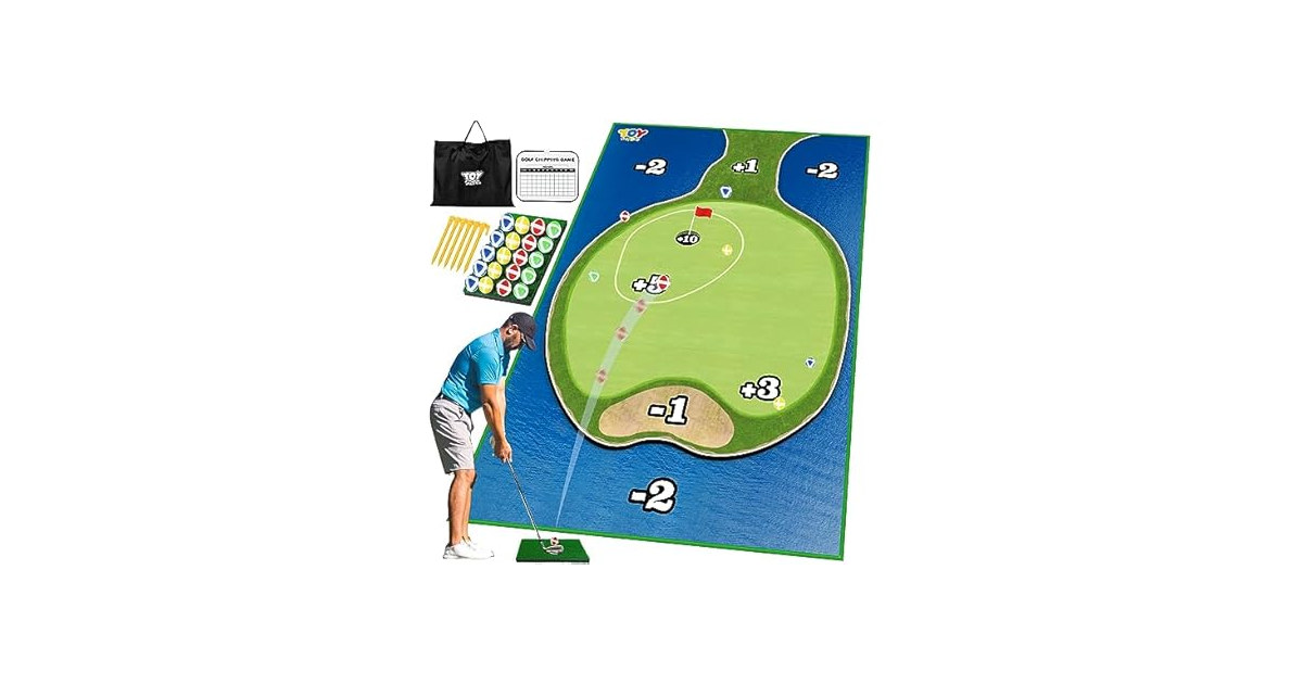 Golf Chipping Game Set w/ Mat & Balls