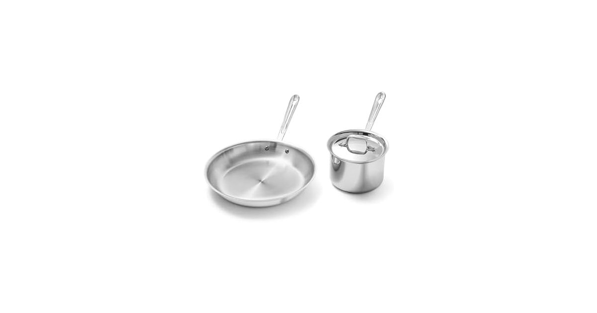 All-Clad D3 Stainless Steel Cookware Set, 3-Piece