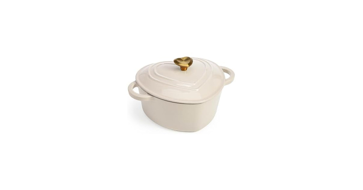Paris Hilton Cast Iron Dutch Oven Cream