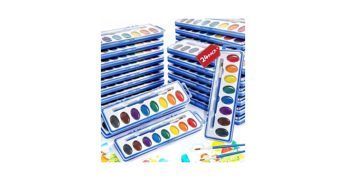 YILEGSYO 24 Pack Water Colors Paint Set