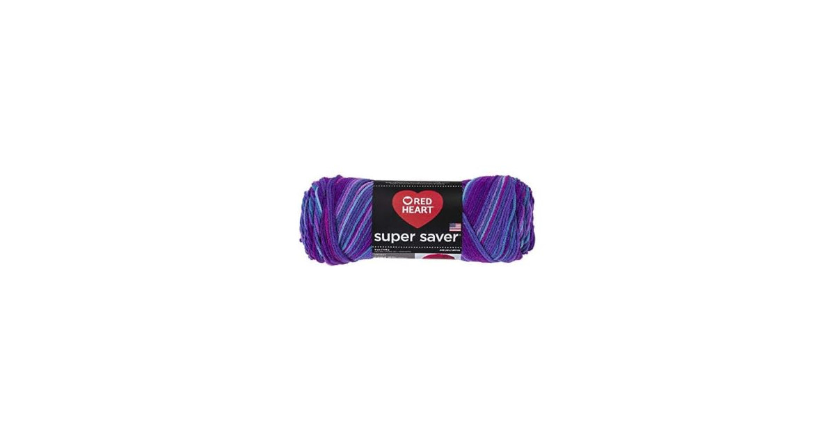 Red Heart Super Saver Yarn, Grape Fizz