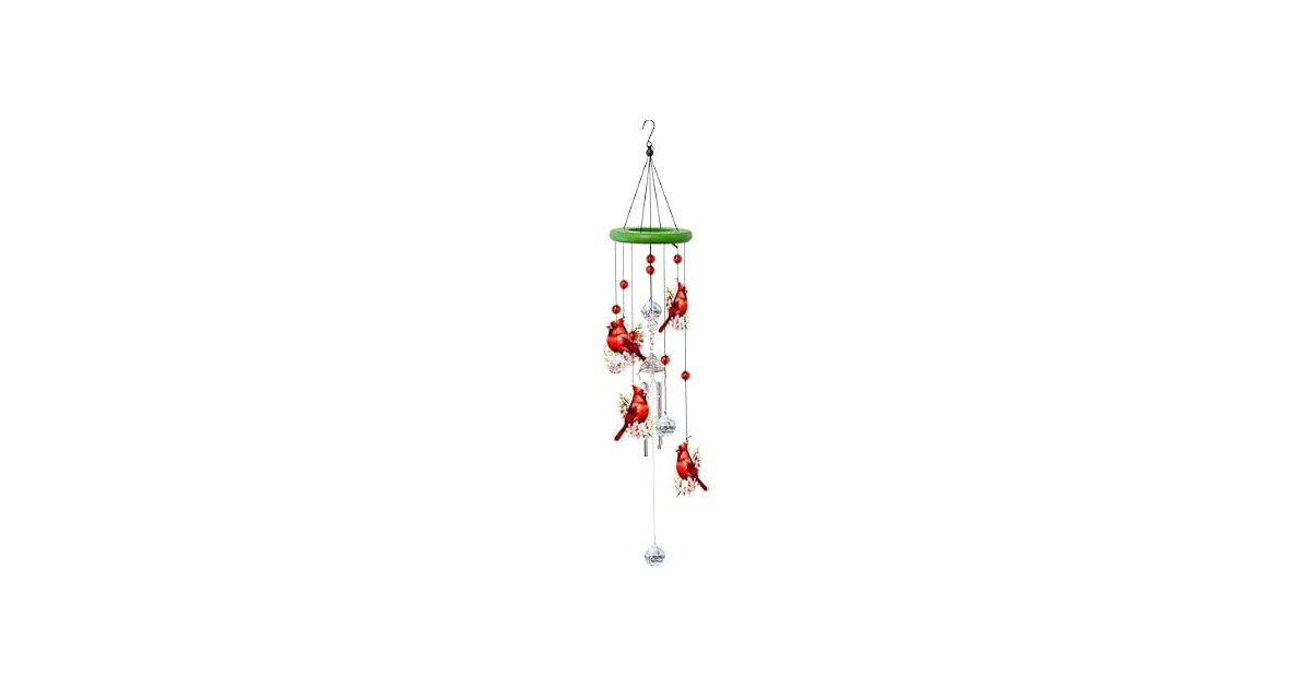 Spoontiques Cardinals Wind Chime Green