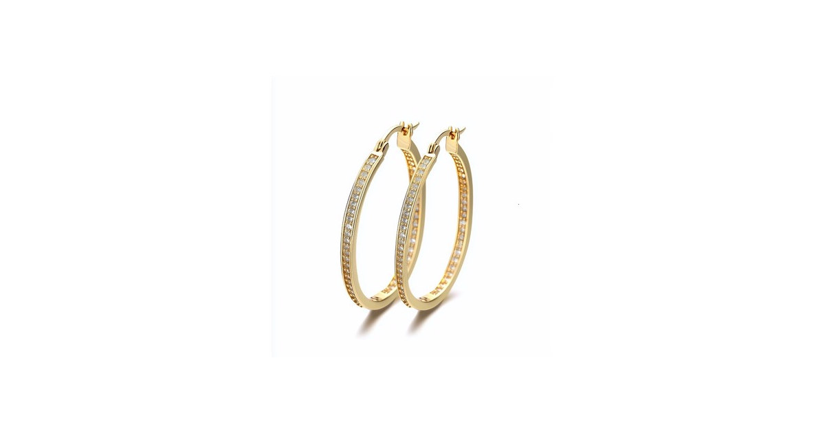 Genuine Crystal Inside Out Hoops