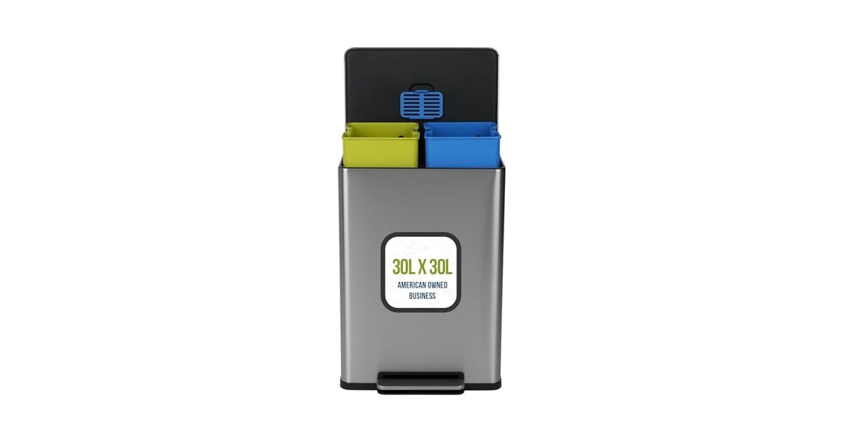 Simpli-Magic 16 Gallon (60L) Step Trash Can