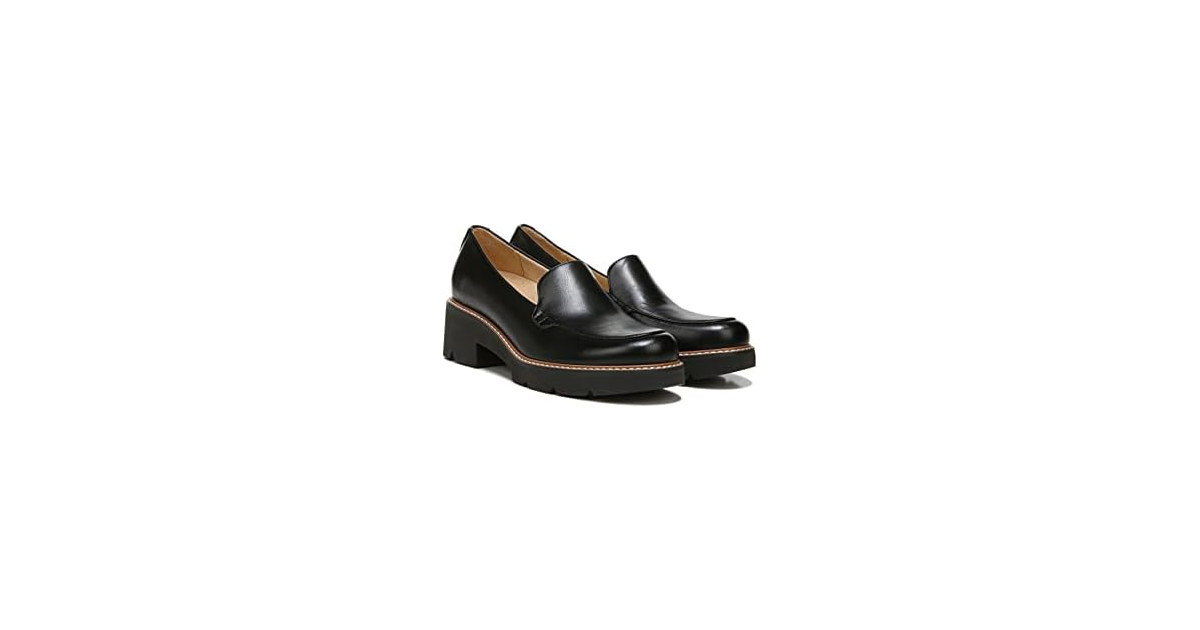 Naturalizer Womens Cabaret Slip On Lightweight Lug Heeled Loafer 7W