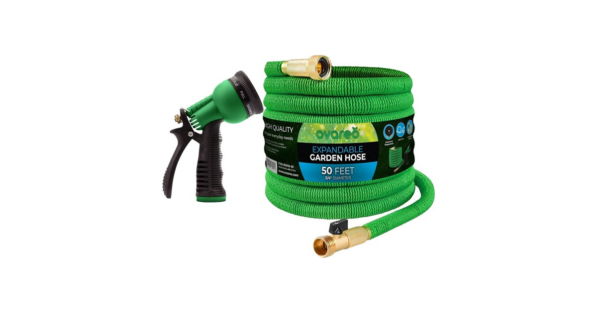 Expandable Garden Hose 50ft w/ Nozzle