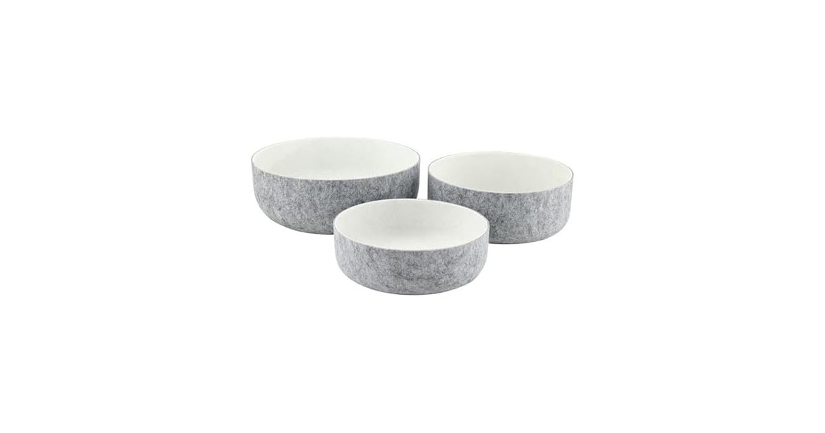 47th & Main Set of 3 Decorative Felt Bowls