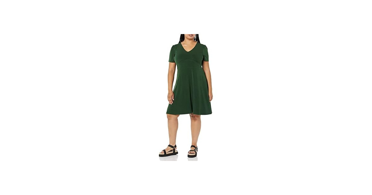 Amazon Essentials Women Short Sleeve V-Neck Dress