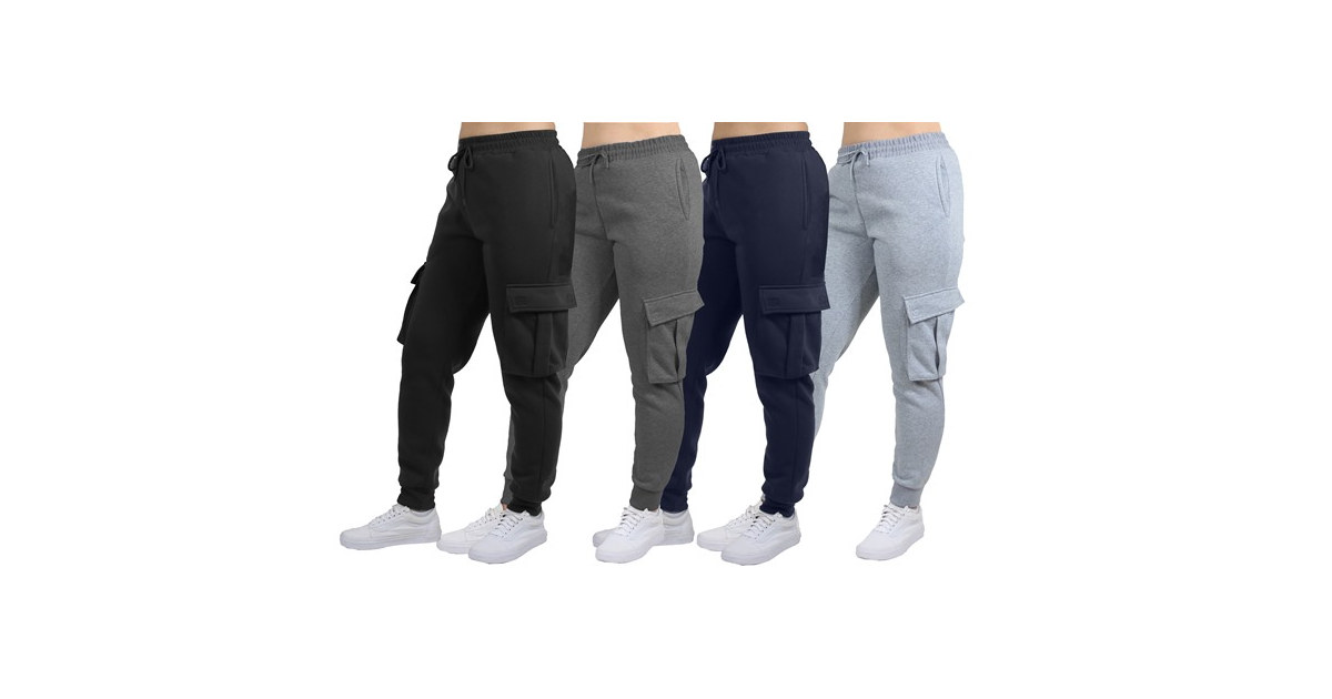 3Pk Asst Womens Loose Fit Cargo Jogger Pants