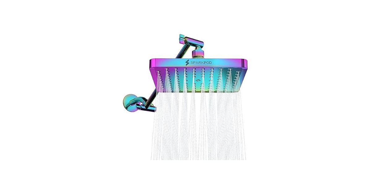 8" Square Rain Shower Head & Arm