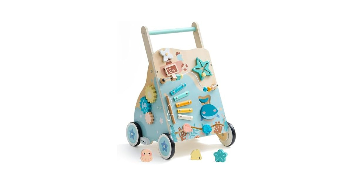 ROBUD Wooden Baby Walker