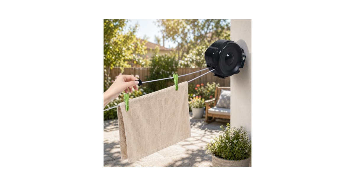 SUPTINWEAR Retractable Clothesline Dual