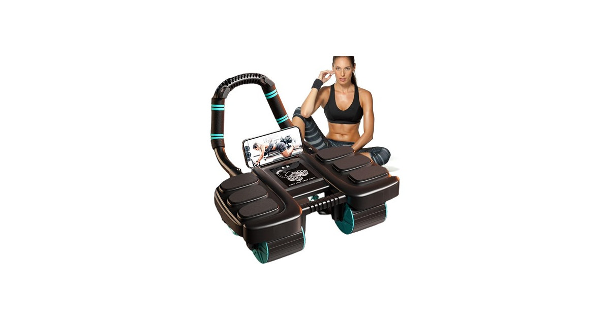 Automatic Rebound Ab Roller 4-Wheel