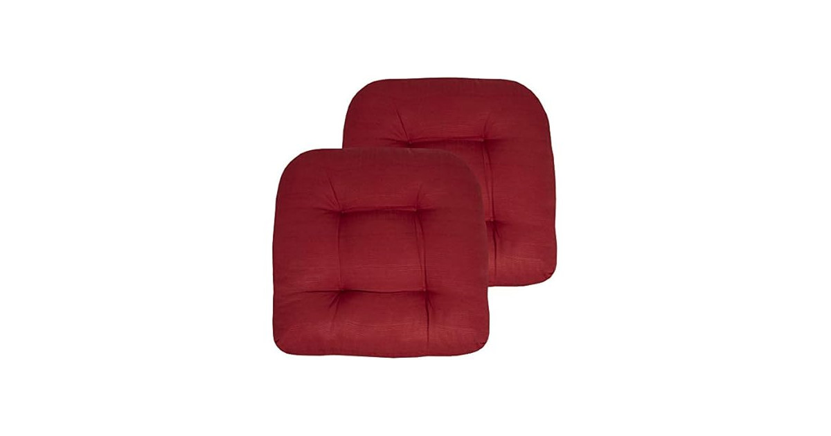 Reversible Solid Patio Seat Cushion Set