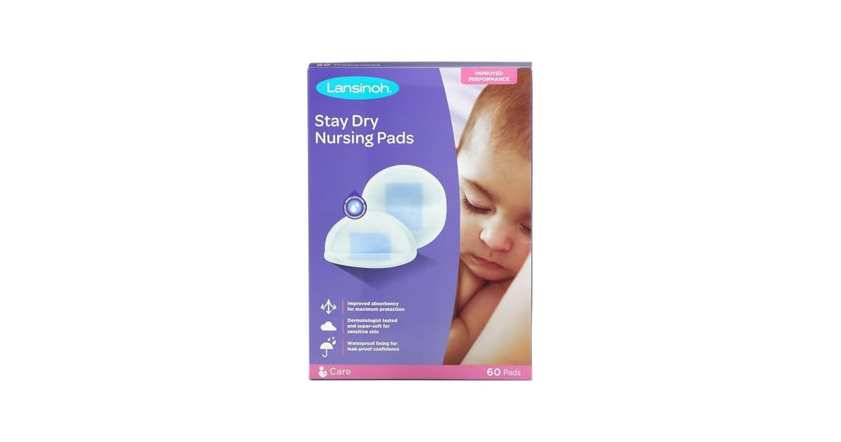 Lansinoh Stay Dry Nursing Pads, 60 Pads