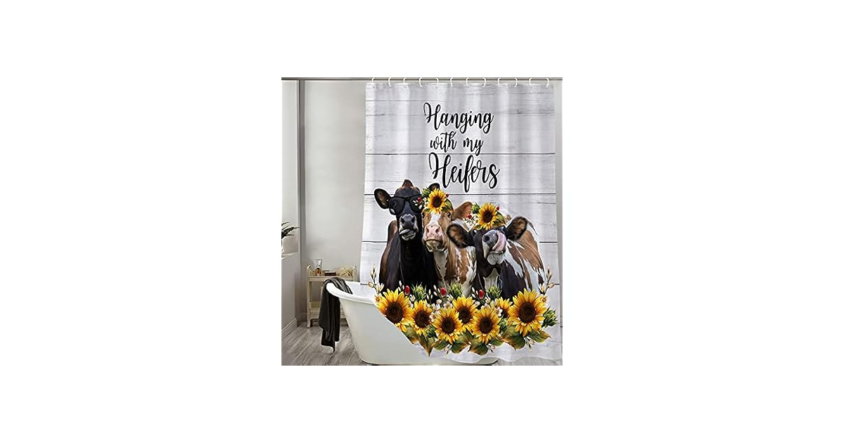 VeiVian Farm Animal Cow Shower Curtain